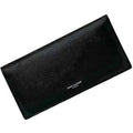 Saint Laurent Black Leather Long Wallet (Bi-Fold) (Pre-Owned)