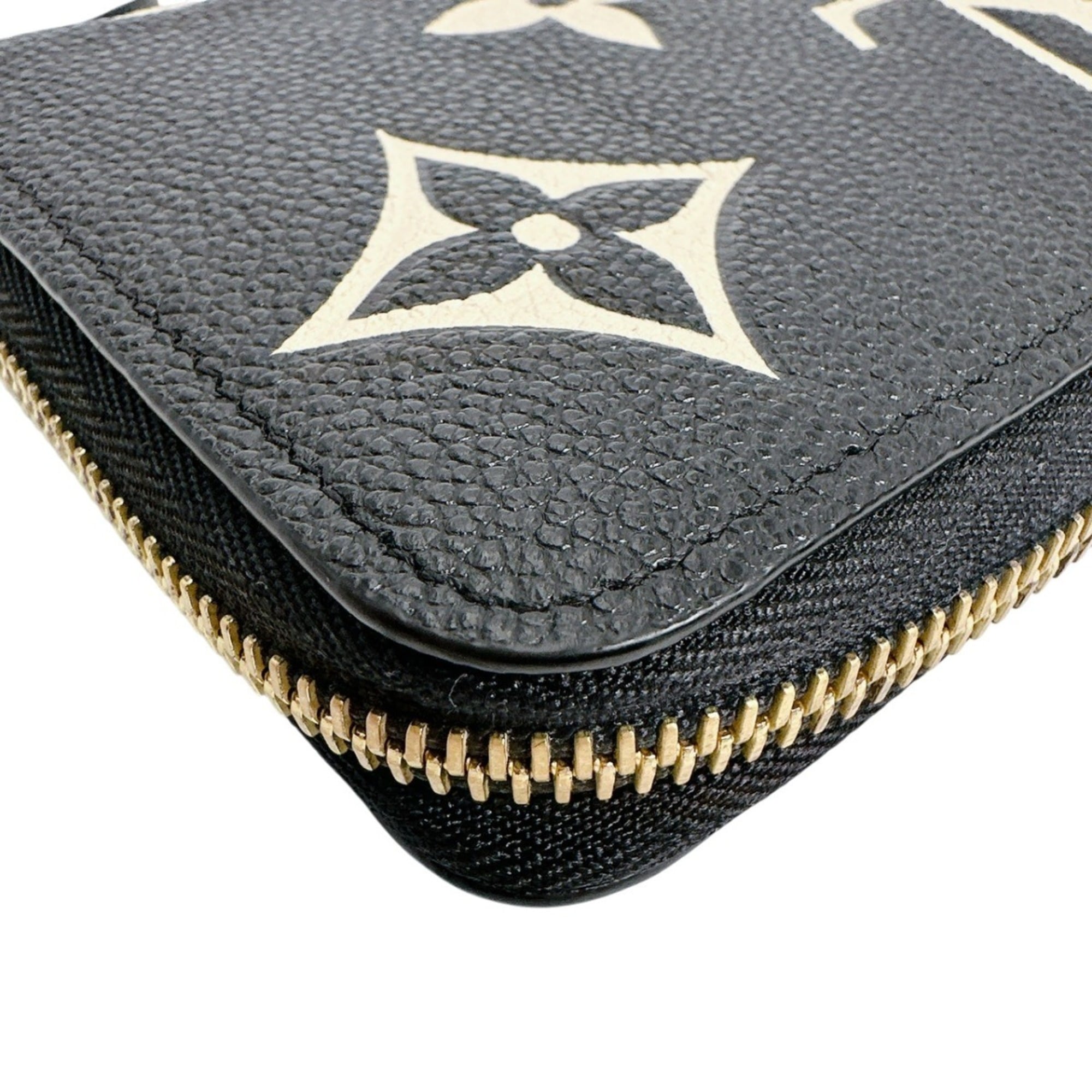 Louis Vuitton Beige Black Monogram Empreinte Long Wallet