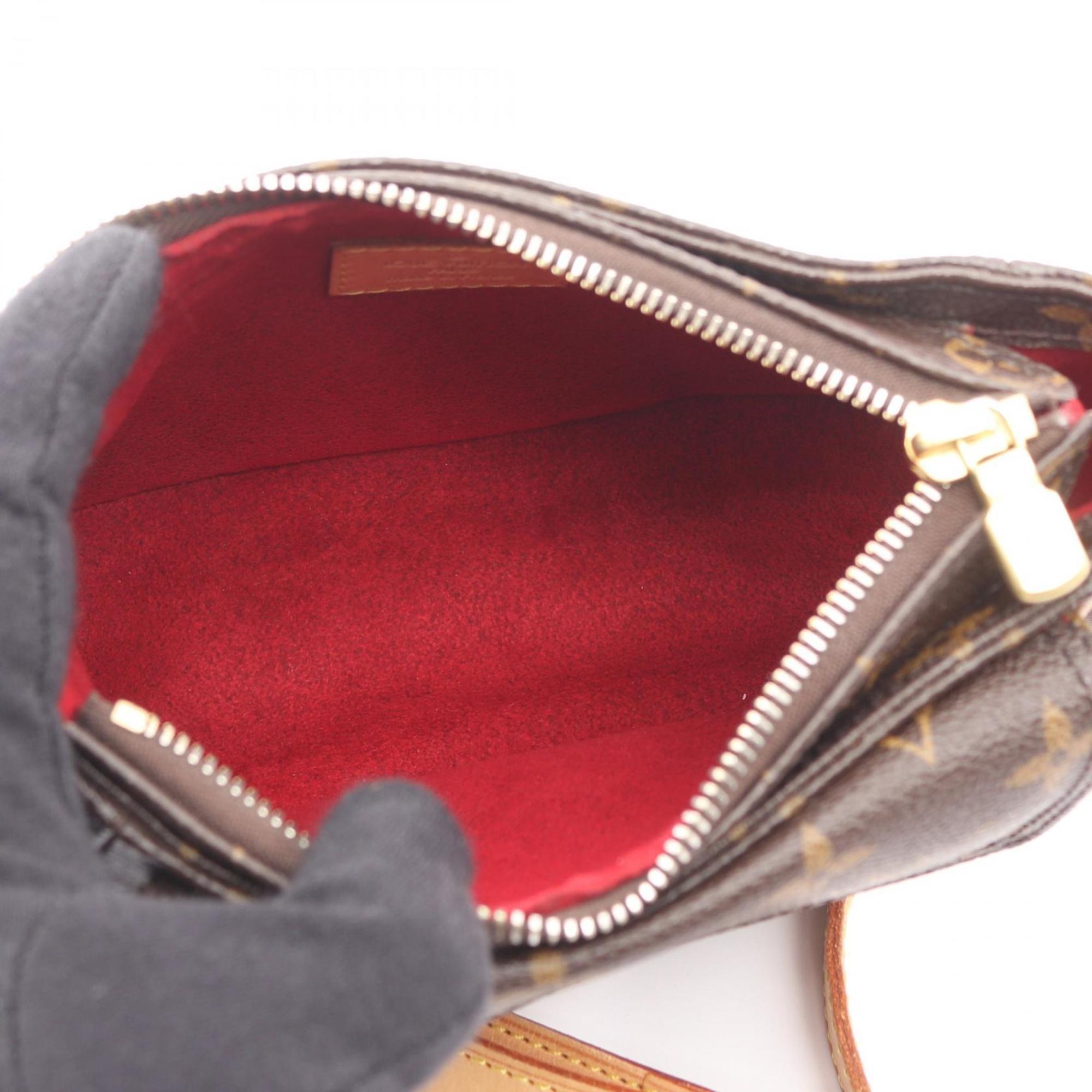 Louis Vuitton Monogram Brown Coated Canvas Leather Shoulder Bag