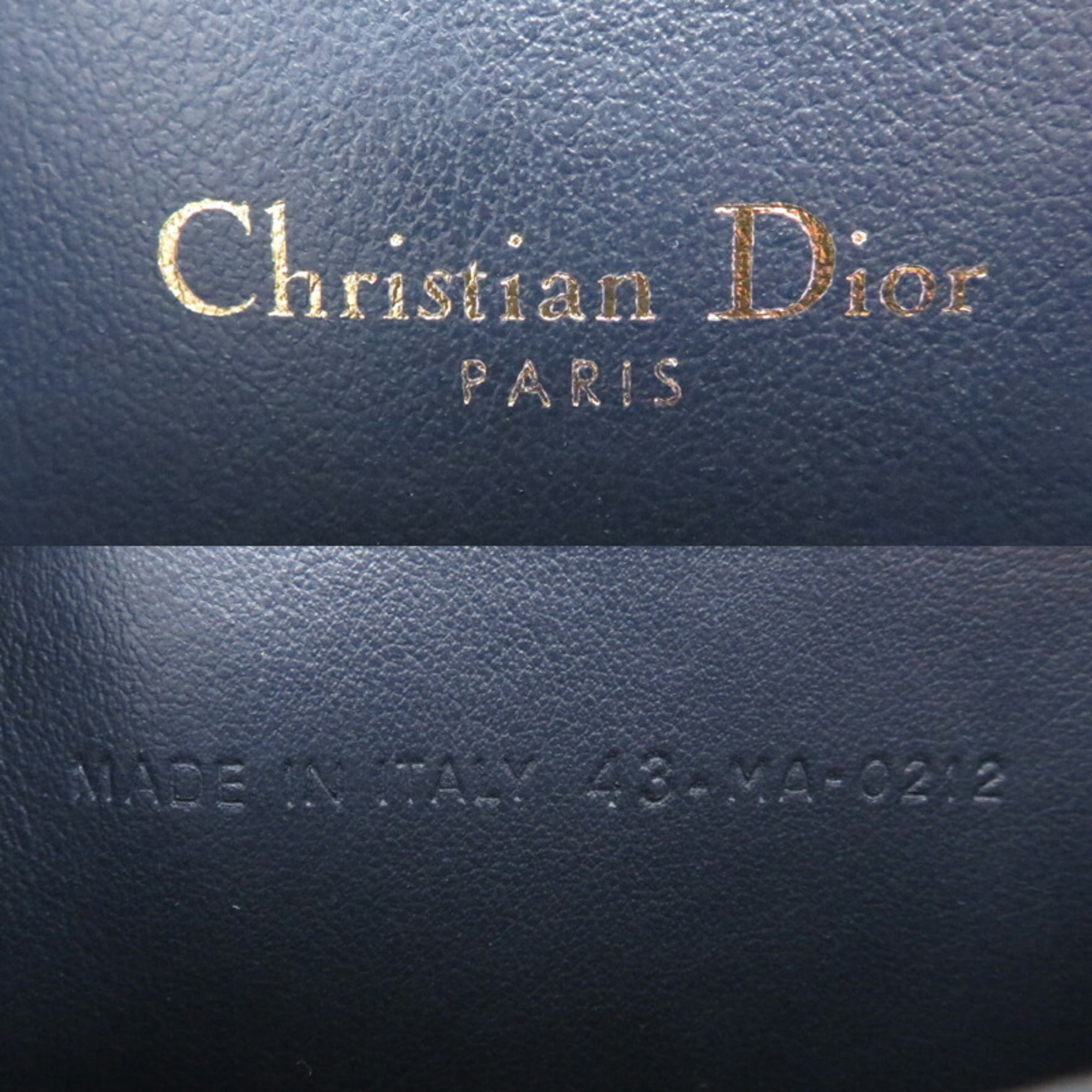 Christian Dior Black White Leather Coin Purse/Coin Case (Pre-Owned)