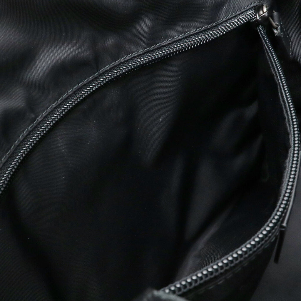 Gucci Black Green Red Color Nylon Canvas Leather Shoulder Bag Tote Bag (Pre-Owned)