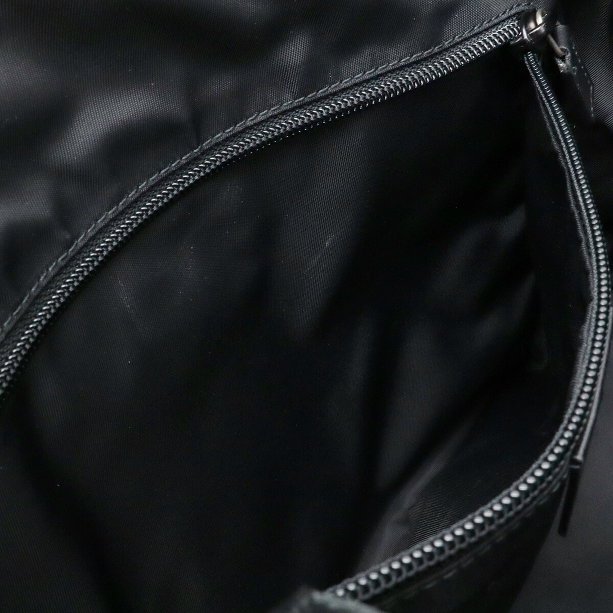 Gucci Black Green Red Color Nylon Canvas Leather Shoulder Bag Tote Bag (Pre-Owned)