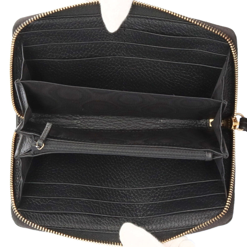 Gucci Black Leather Long Wallet (Bi-Fold) (Pre-Owned)