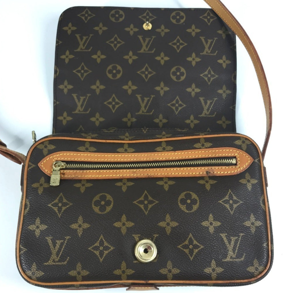 Louis Vuitton Brown Monogram Canvas Pochette Shoulder Bag