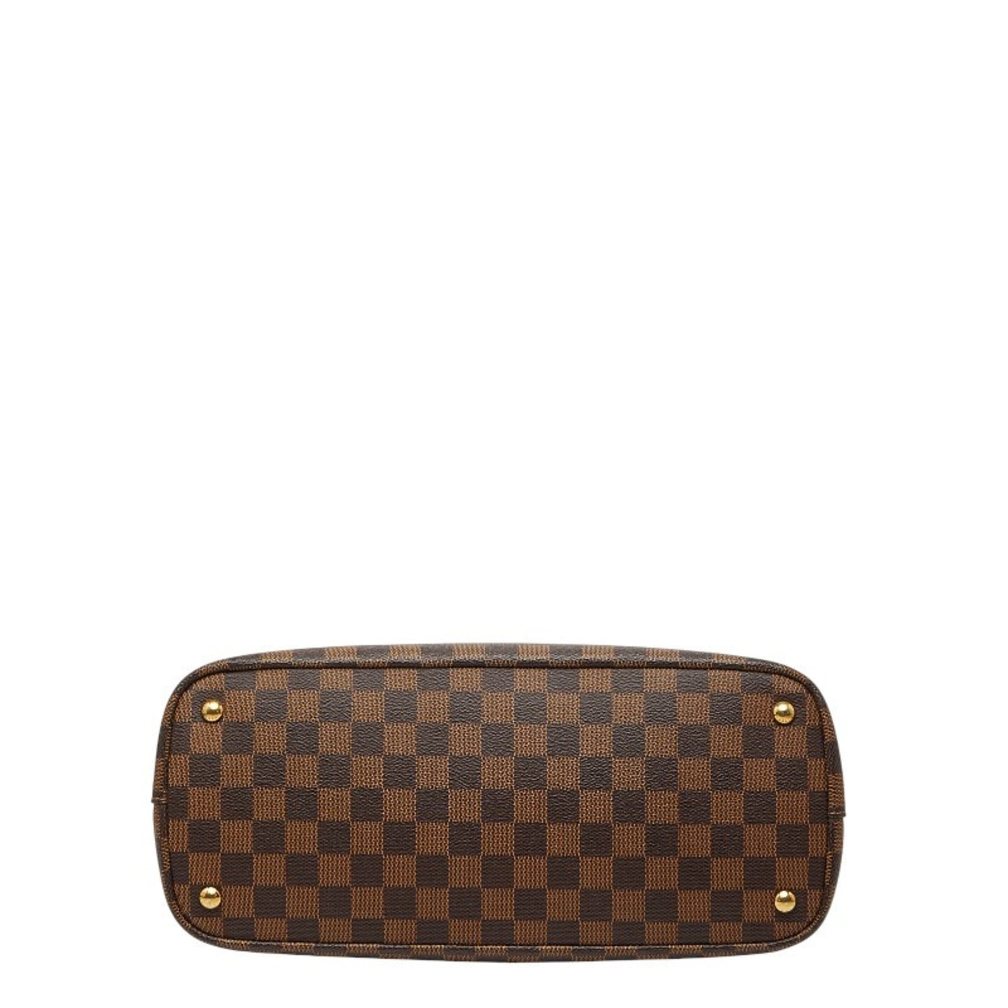 Louis Vuitton Brown Ebene Pvc Leather Shoulder Bag Tote Bag