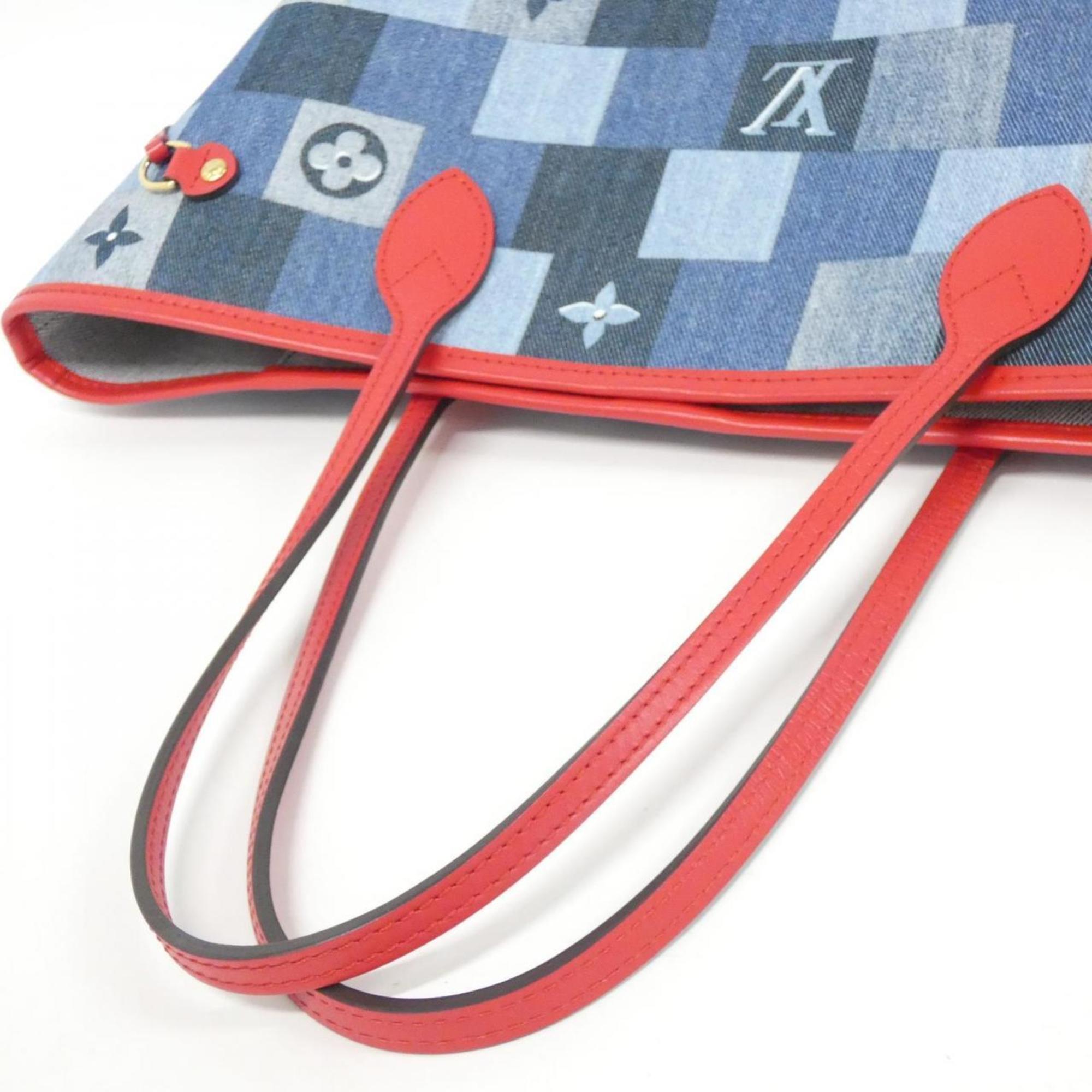 Louis Vuitton Blue Canvas Handbag