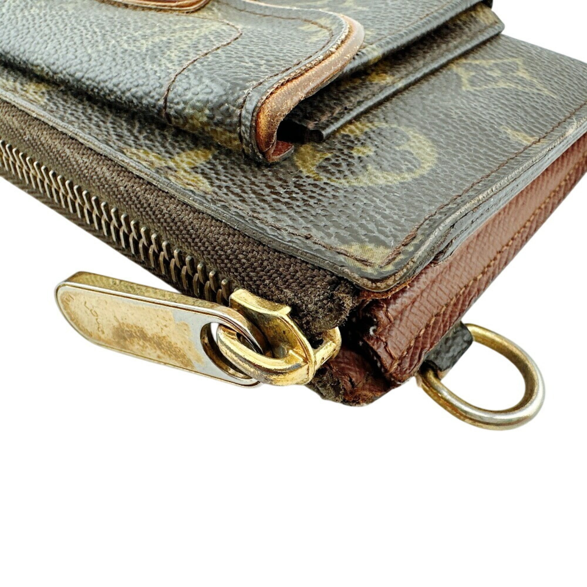 Louis Vuitton Brown Leather Coin Purse/Coin Case