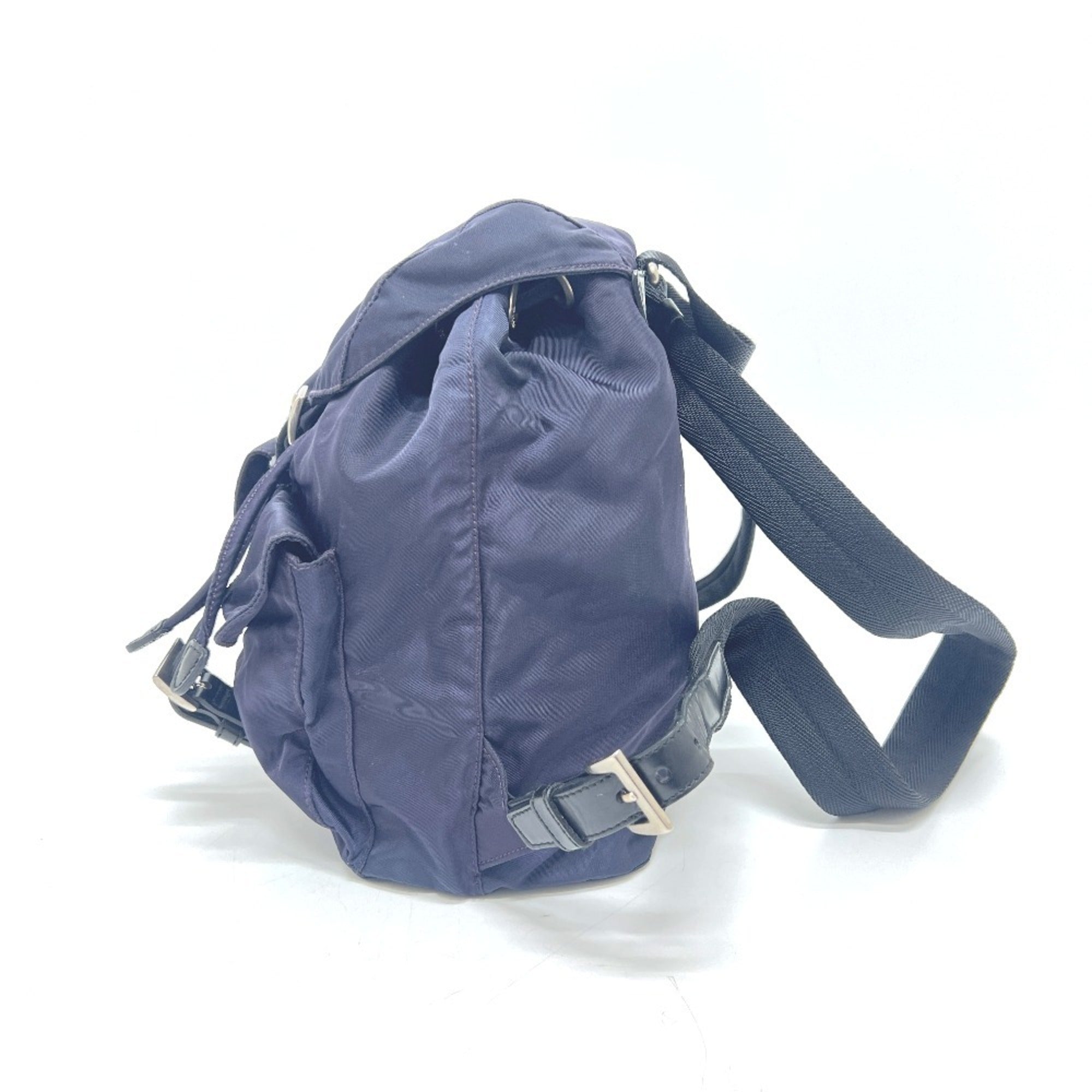 Prada Purple Nylon Leather Backpack