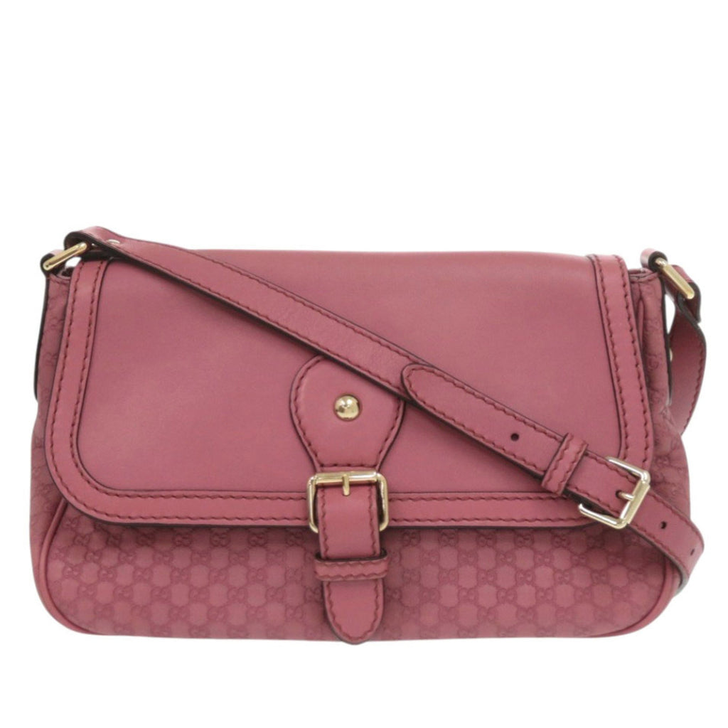 Gucci Pink Leather Shoulder Bag (Pre-Owned)