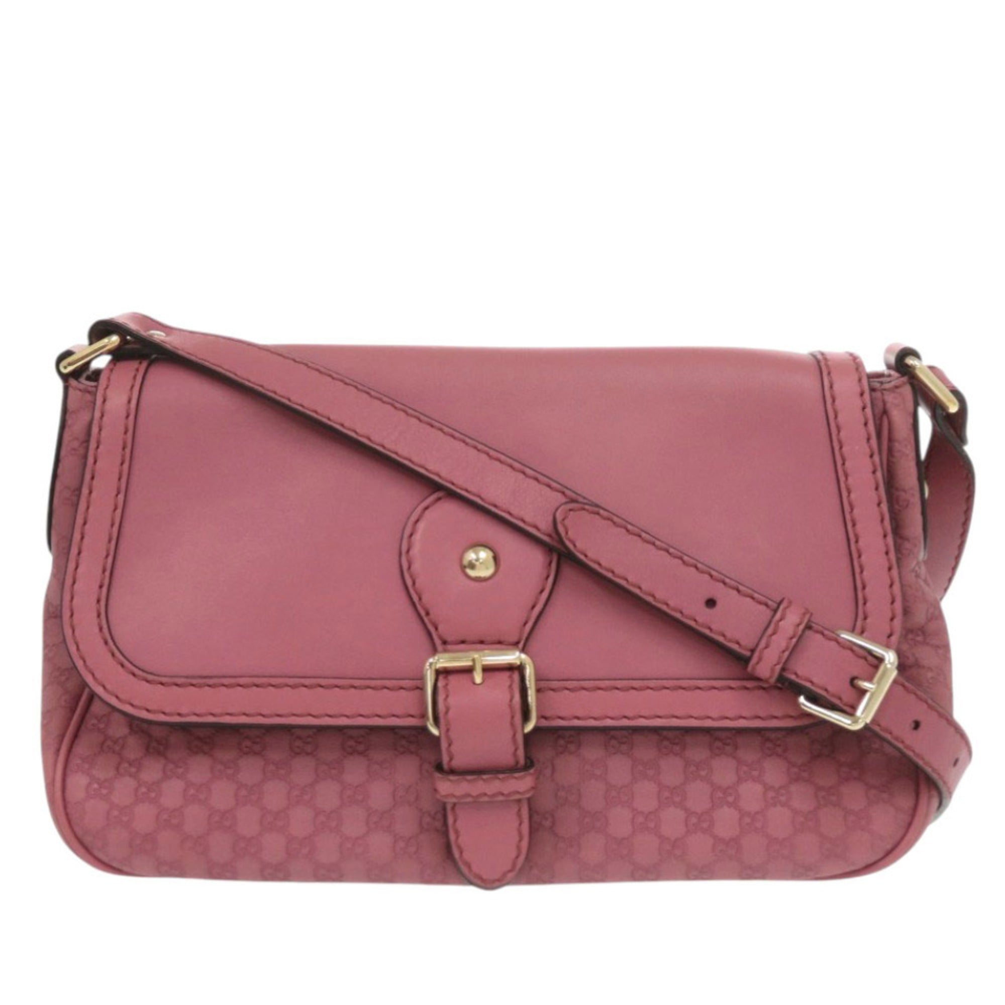 Gucci Pink Leather Shoulder Bag (Pre-Owned)