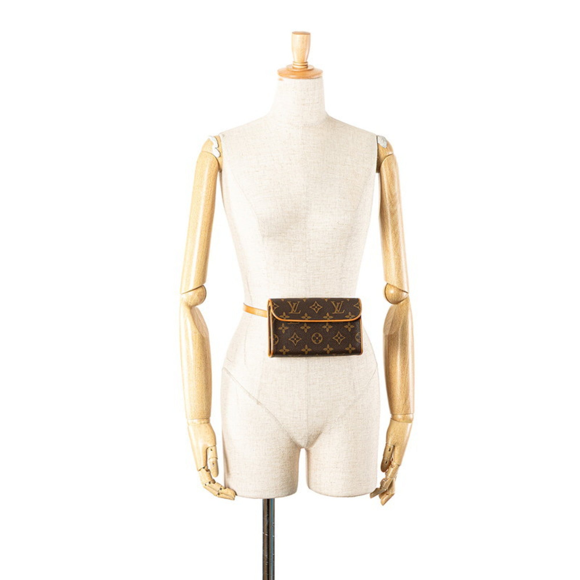 Louis Vuitton Brown Pvc Leather Pochette Sling Bag