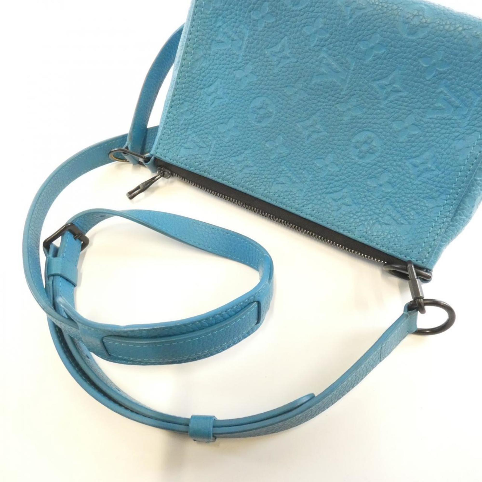 Louis Vuitton Turquoise Leather Shoulder Bag