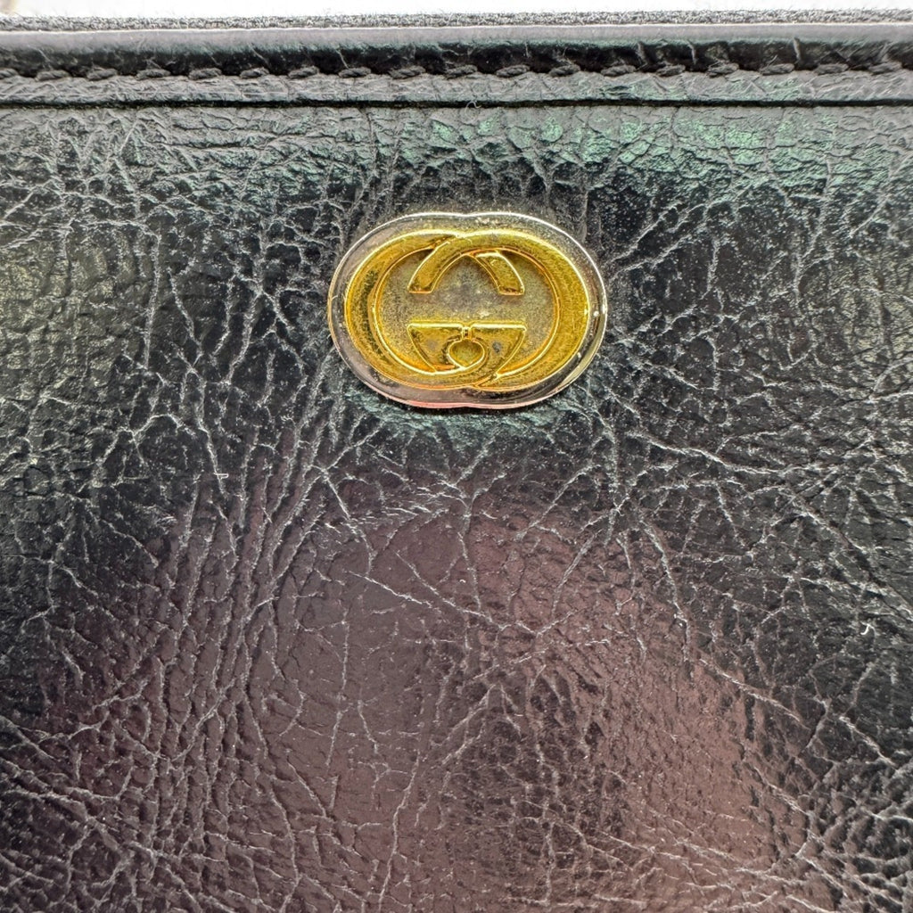 Gucci Black Leather Long Wallet (Bi-Fold) (Pre-Owned)