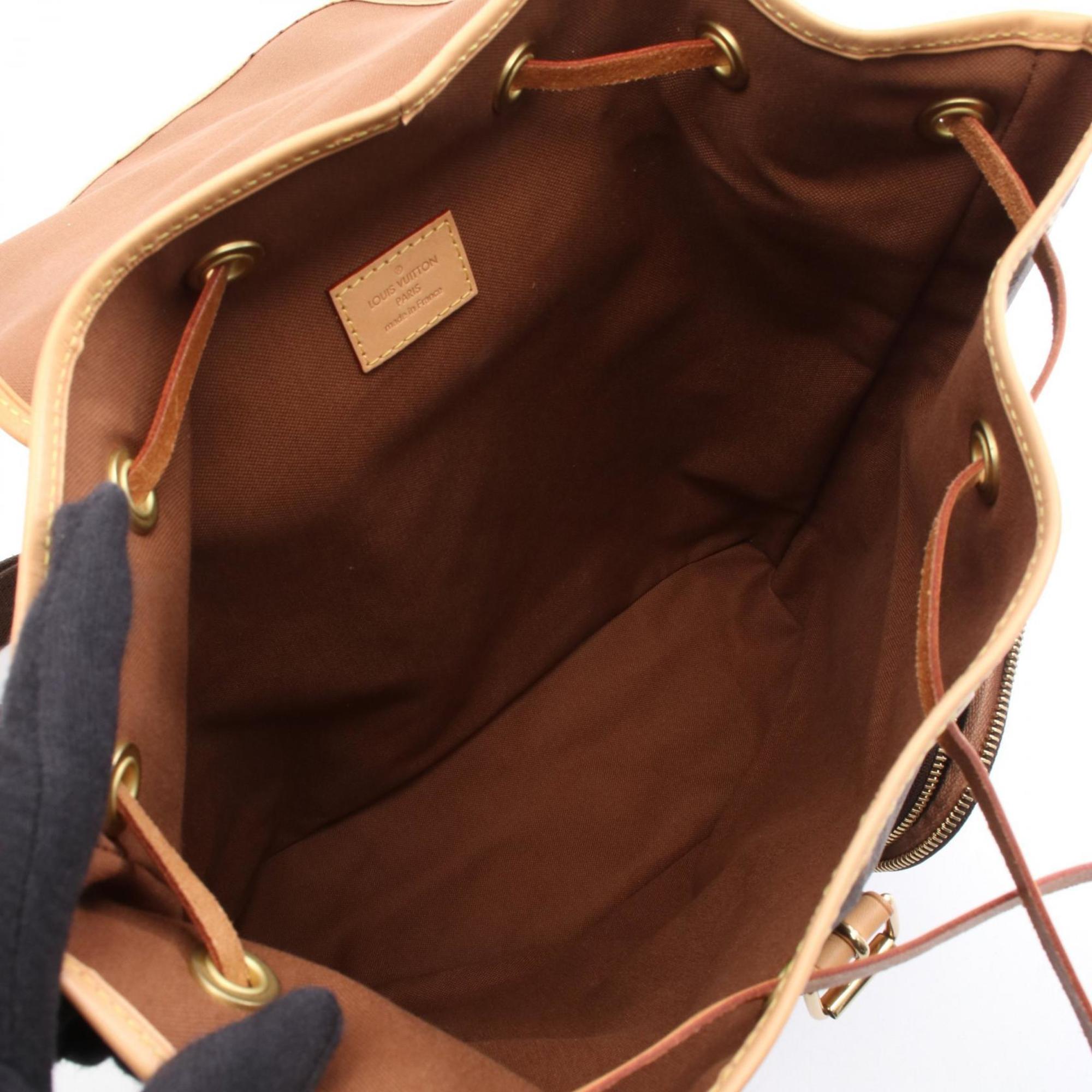 Louis Vuitton Brown Pvc Coated Canvas Monogram Leather Backpack
