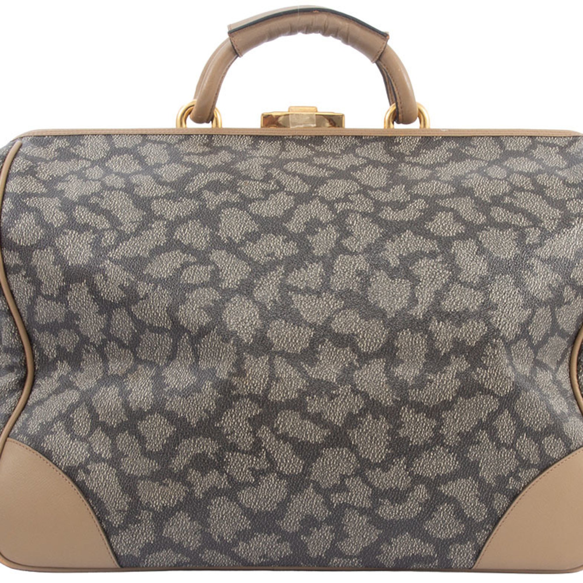 Yves Saint Laurent Beige Brown Pvc Handbag (Pre-Owned)