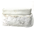 Prada Off-White Fur Leather Clutch Bag