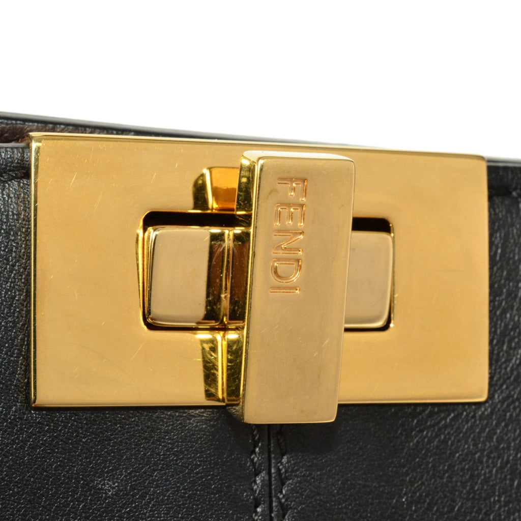 Fendi Peekaboo Black Leather Handbag