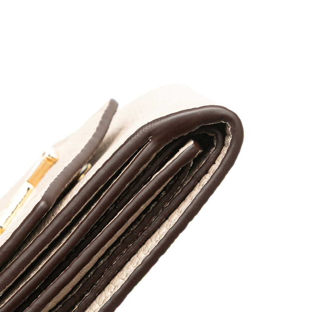 Louis Vuitton Grayish Leather Wallet (Tri-Fold)