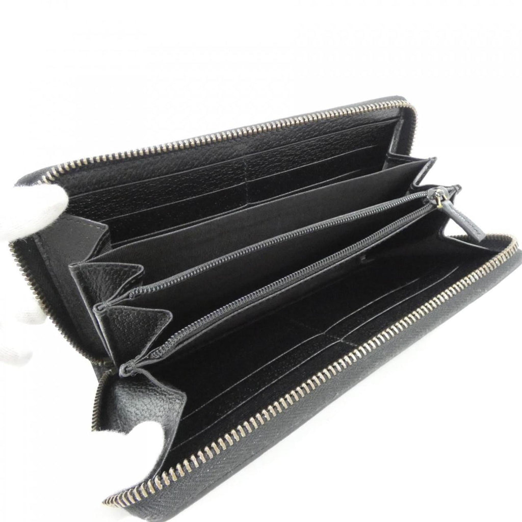 Gucci Black Leather Long Wallet (Bi-Fold) (Pre-Owned)