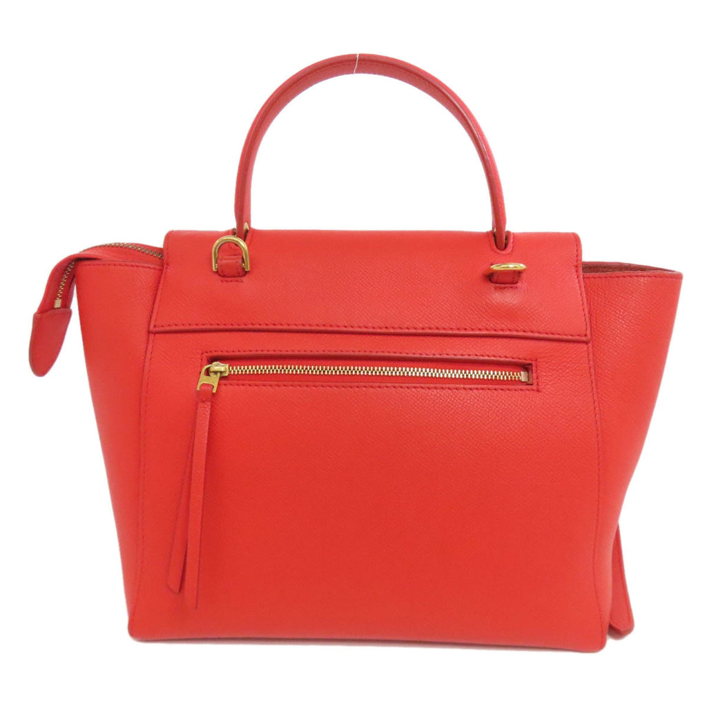 Celine Red Color Leather Handbag