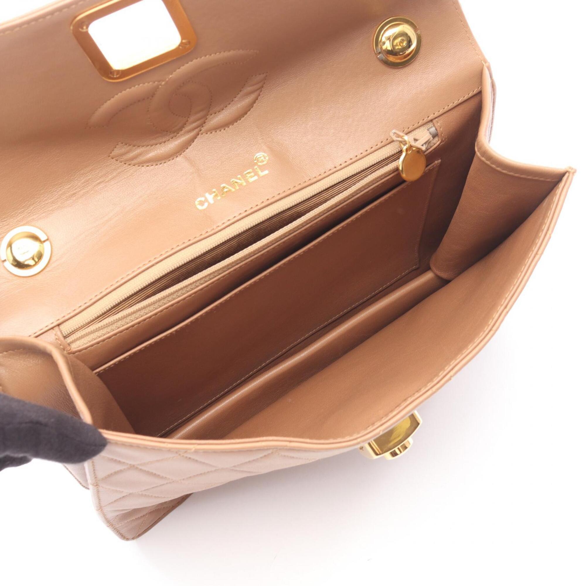 Chanel Brown Leather Handbag Shoulder Bag
