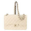 Chanel Ivory Grained Calfskin Shoulder Bag