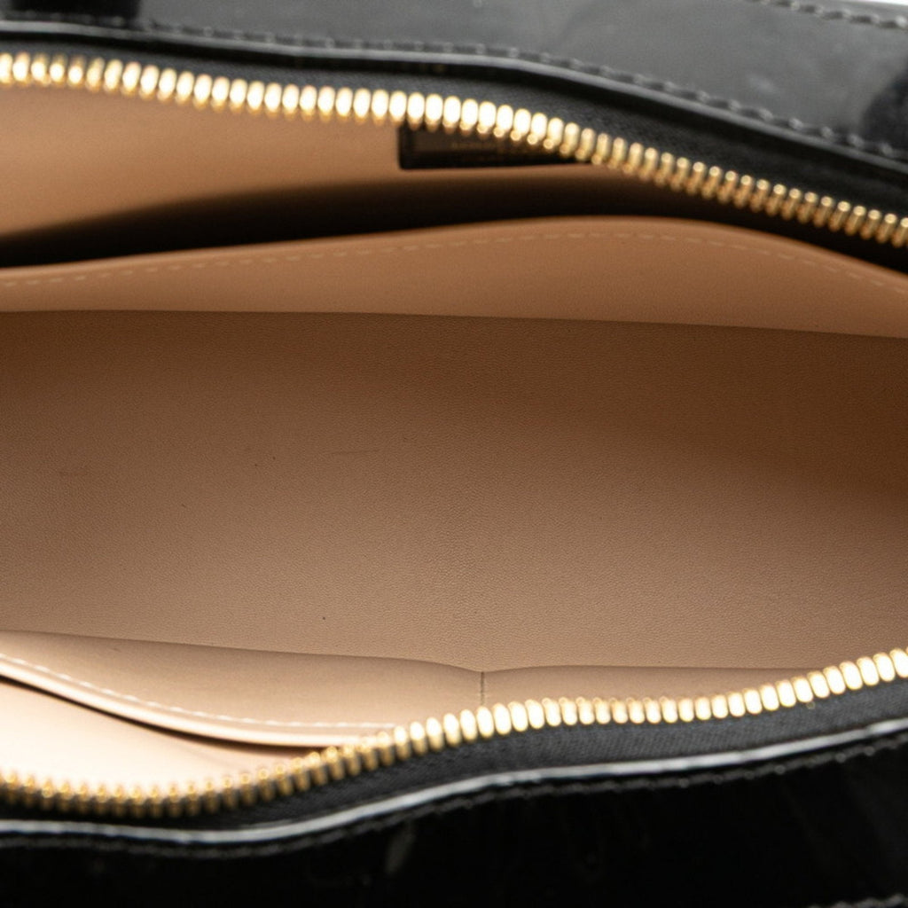 Louis Vuitton Black Leather Handbag Shoulder Bag