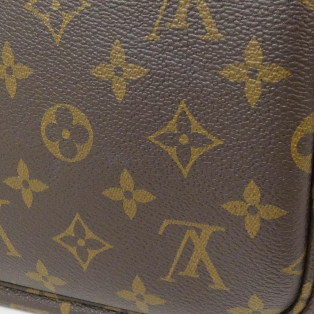Louis Vuitton Brown Coated Canvas Leather Handbag
