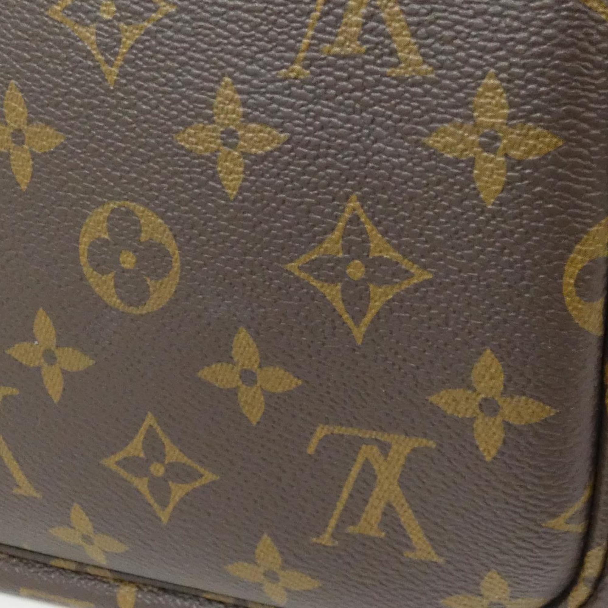 Louis Vuitton Brown Coated Canvas Leather Handbag
