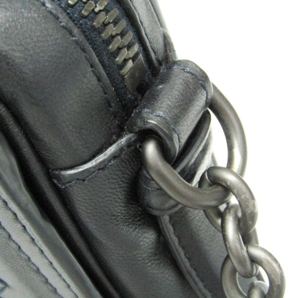 Bottega Veneta Belt Flap Camera Bag Intrecciato Nappa Navy Leather Shoulder Bag Bag