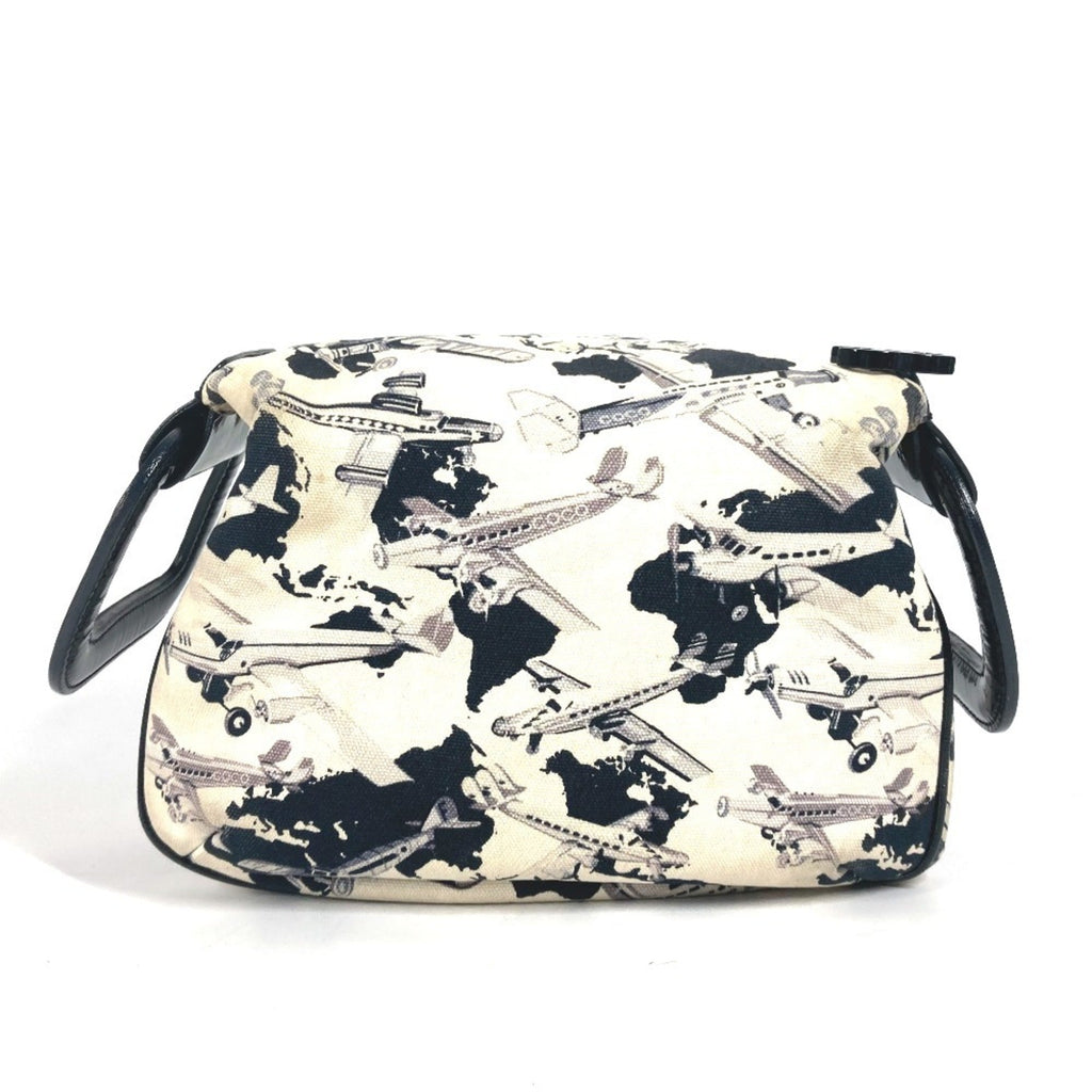 Chanel Black White Canvas Handbag