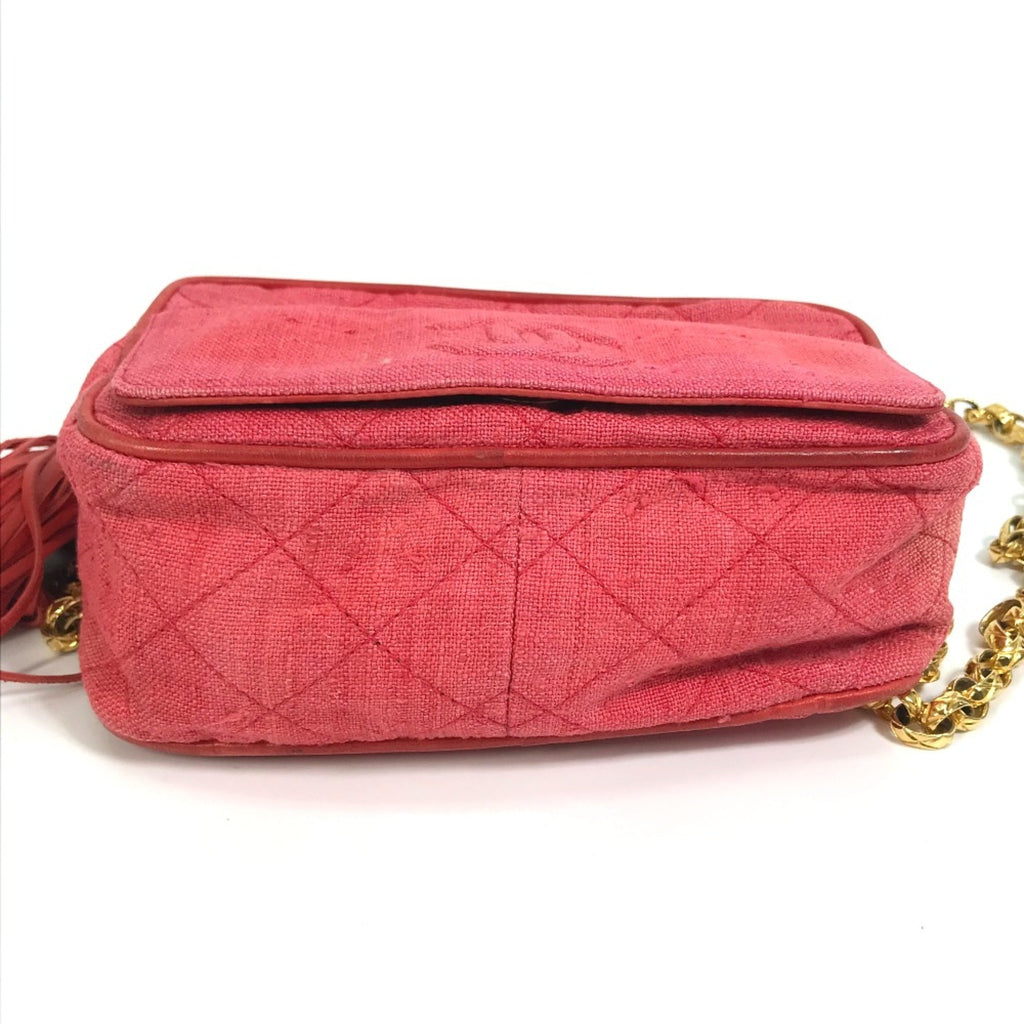 Chanel Red Cloth Shoulder Bag