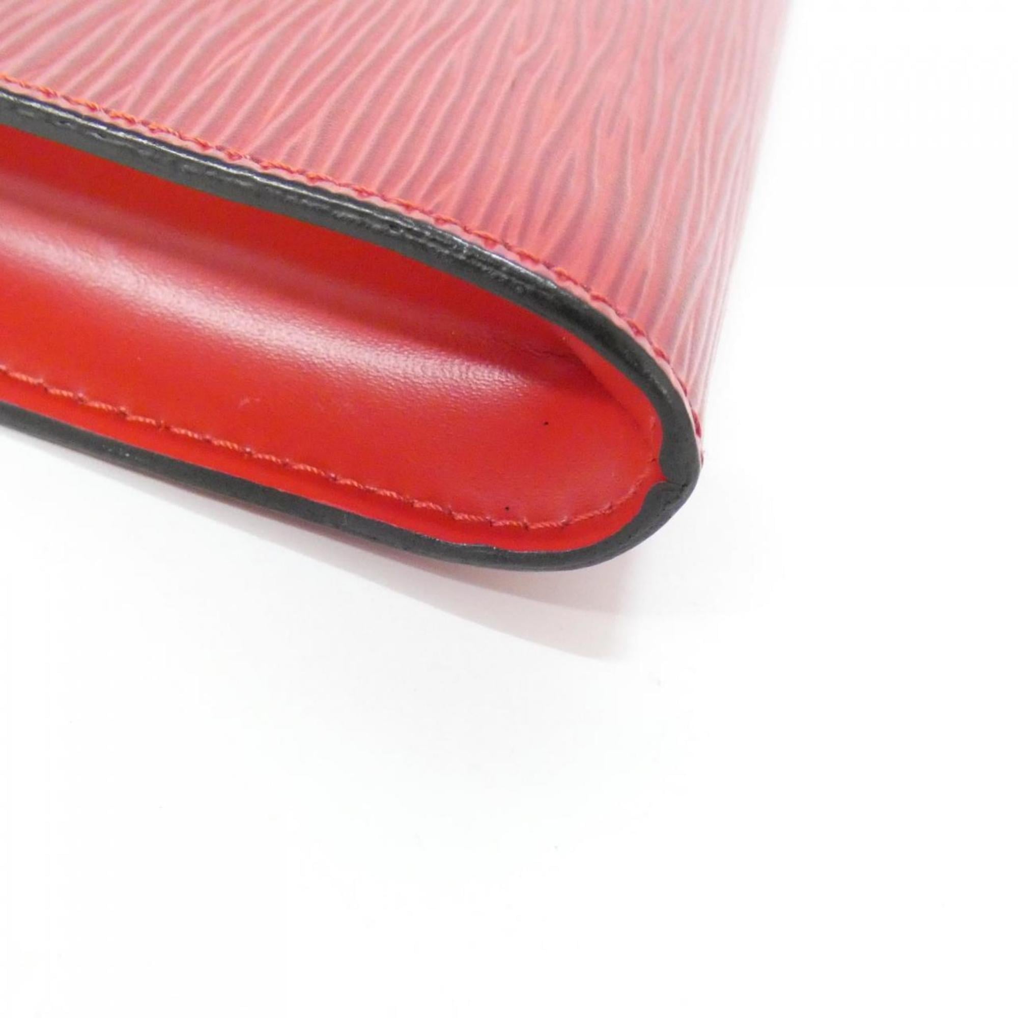 Louis Vuitton Red Color Leather Pochette Pouch