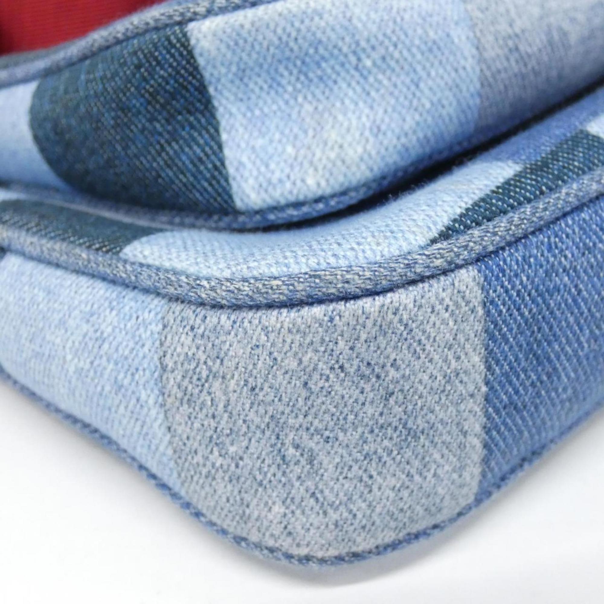 Louis Vuitton Blue Rouge Canvas Pochette Pouch Shoulder Bag