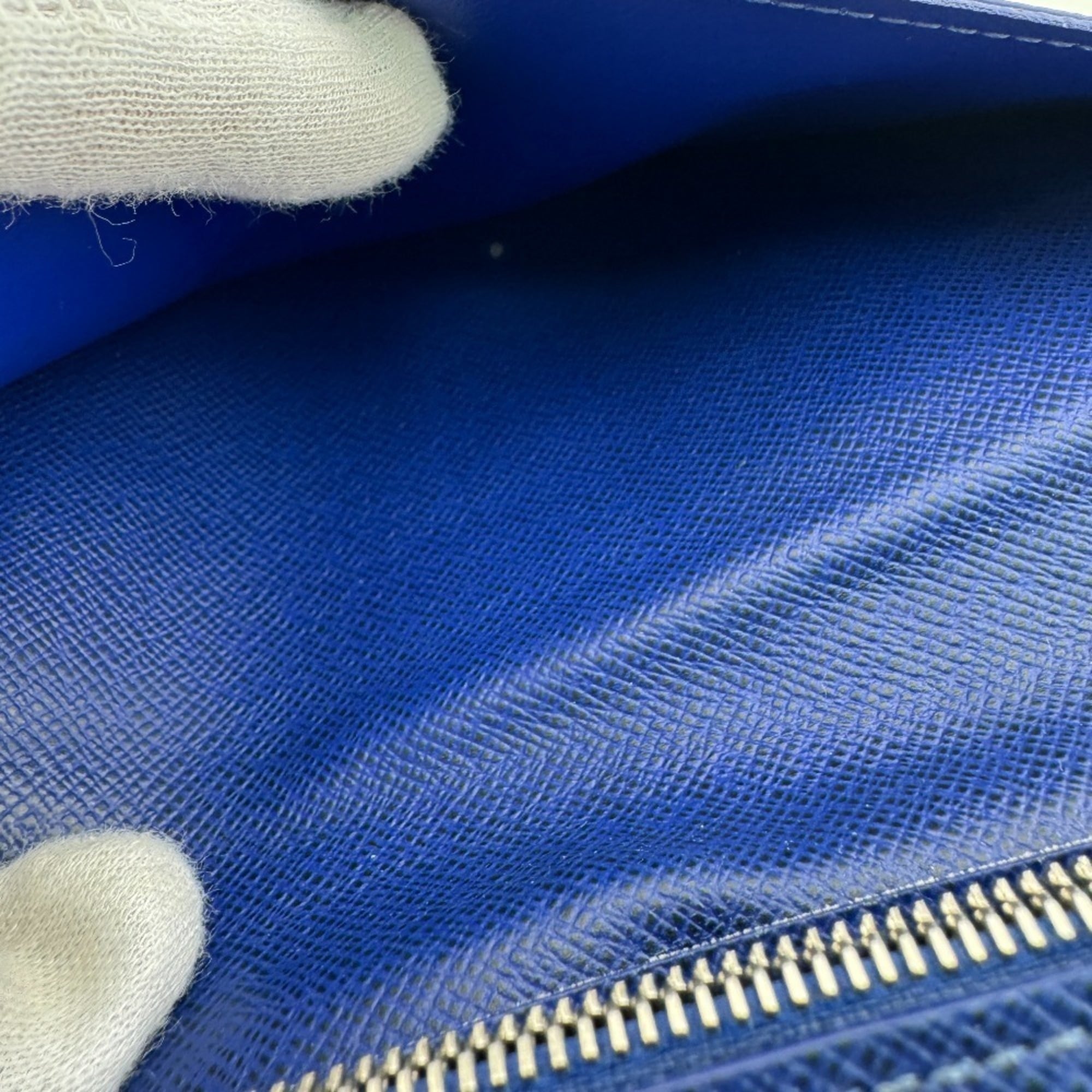 Louis Vuitton Blue Taigarama Leather Long Wallet