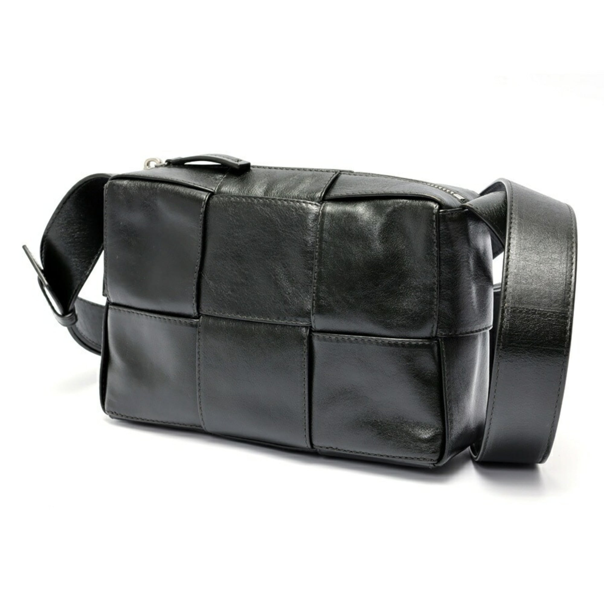 Bottega Veneta Dark Green Leather Shoulder Bag