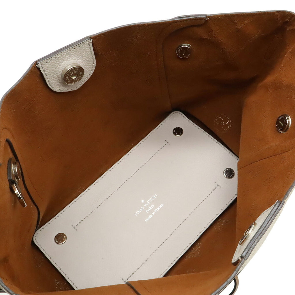 Louis Vuitton Light Beige Mahina Leather Handbag Pouch Shoulder Bag