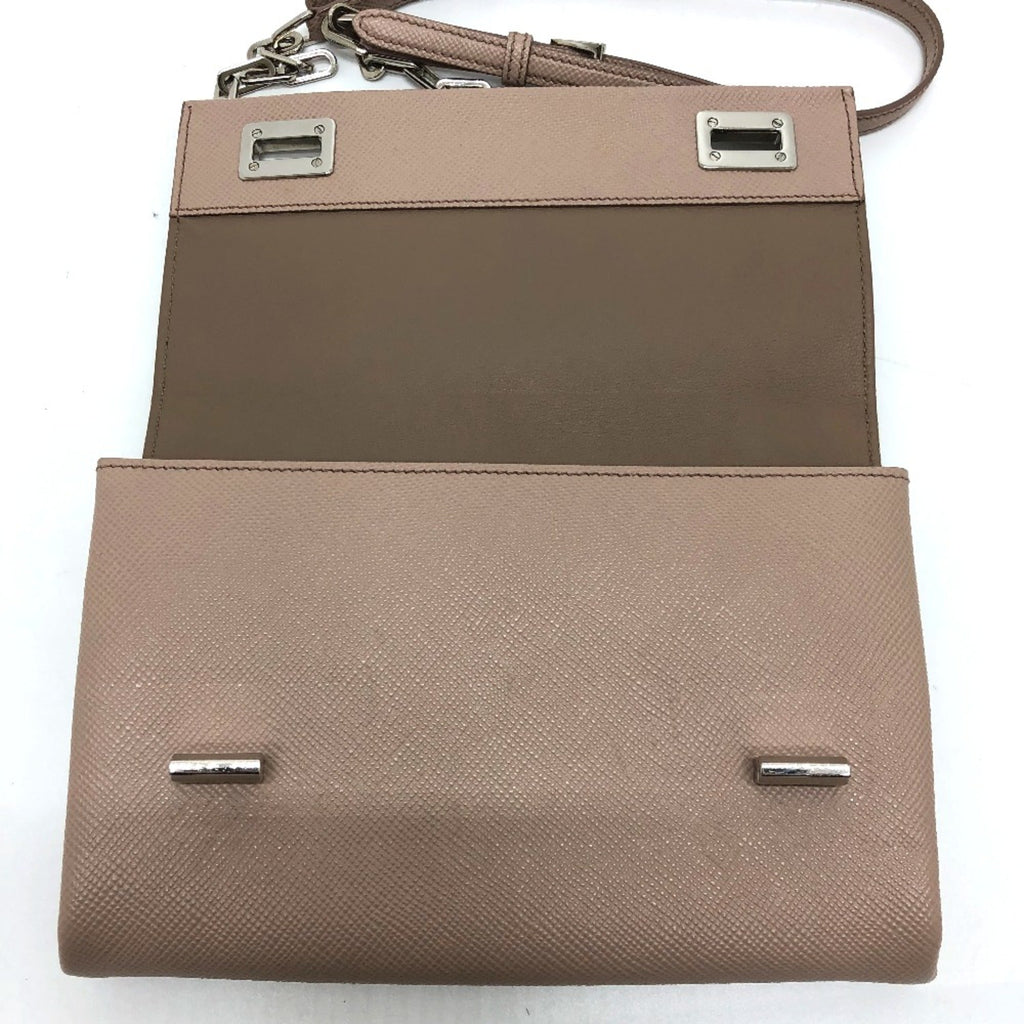 Prada Beige Leather Shoulder Bag