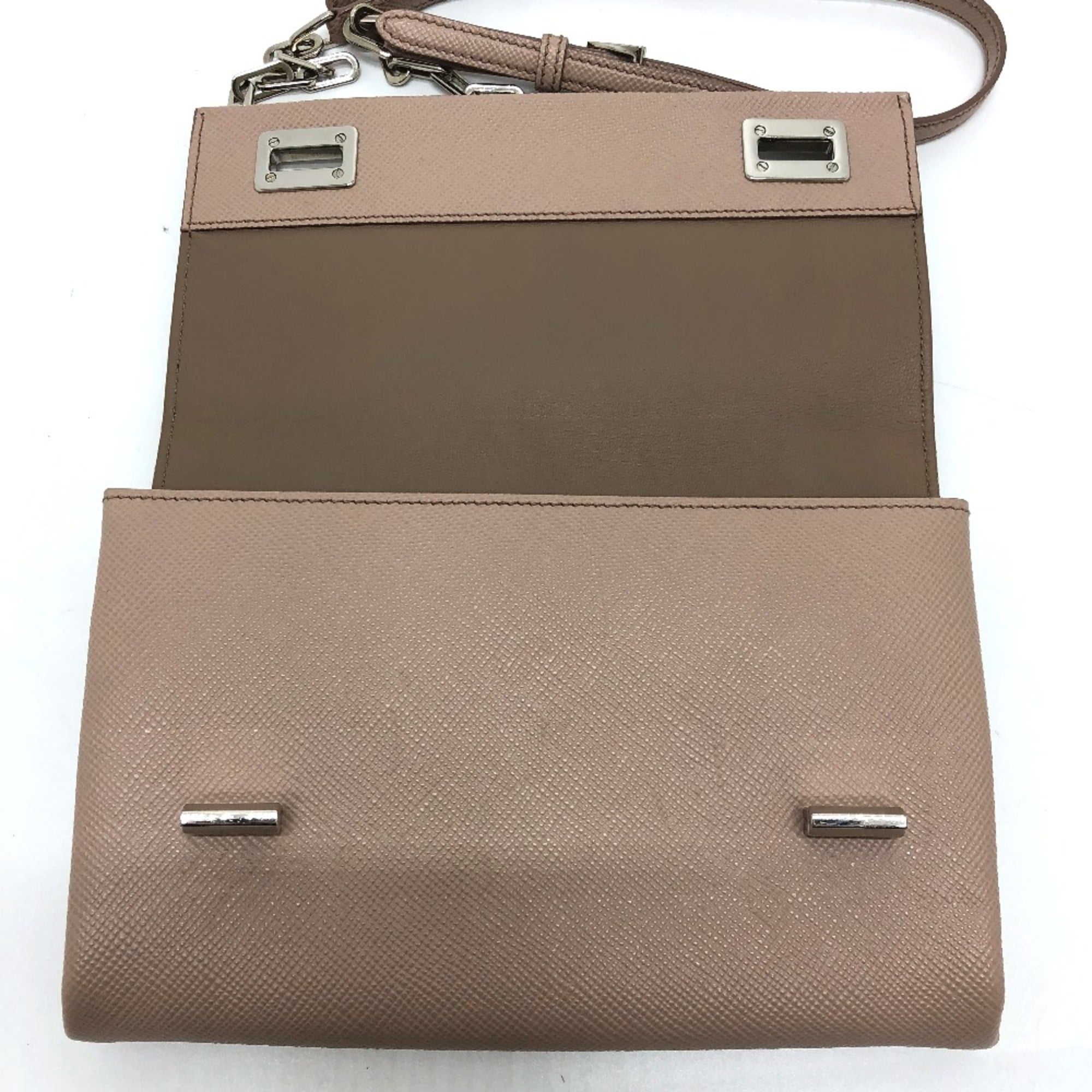 Prada Beige Leather Shoulder Bag