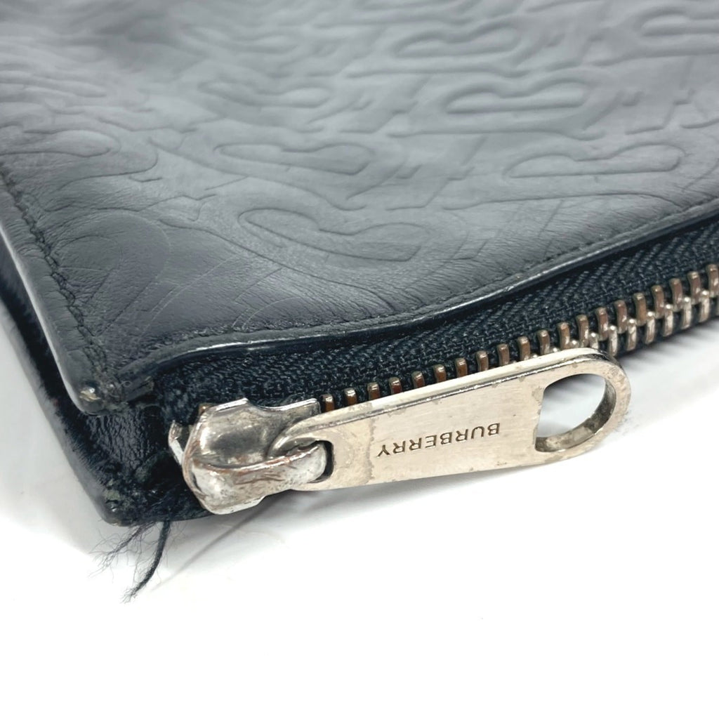 Burberry Black Leather Clutch Bag Pouch