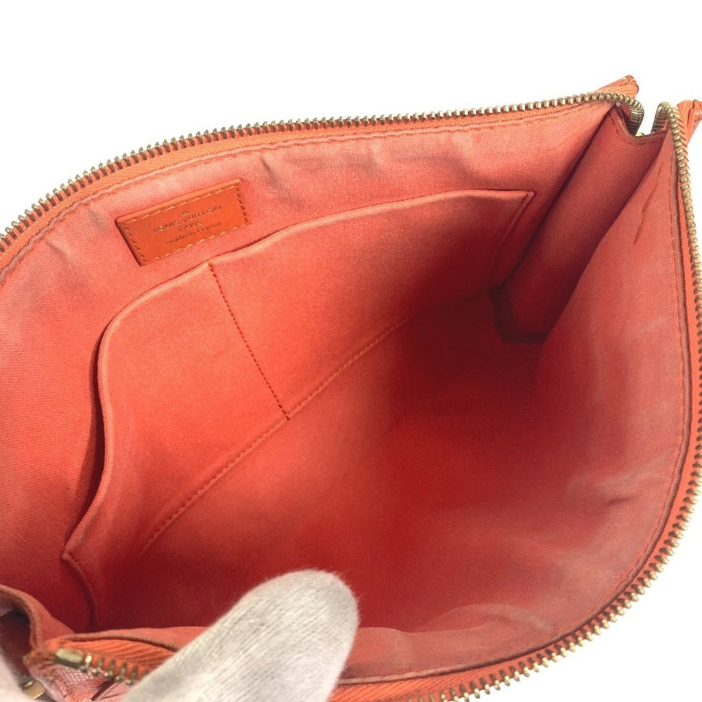 Louis Vuitton Damier Orange Pimont Damier Canvas Clutch Bag Pouch Shoulder Bag