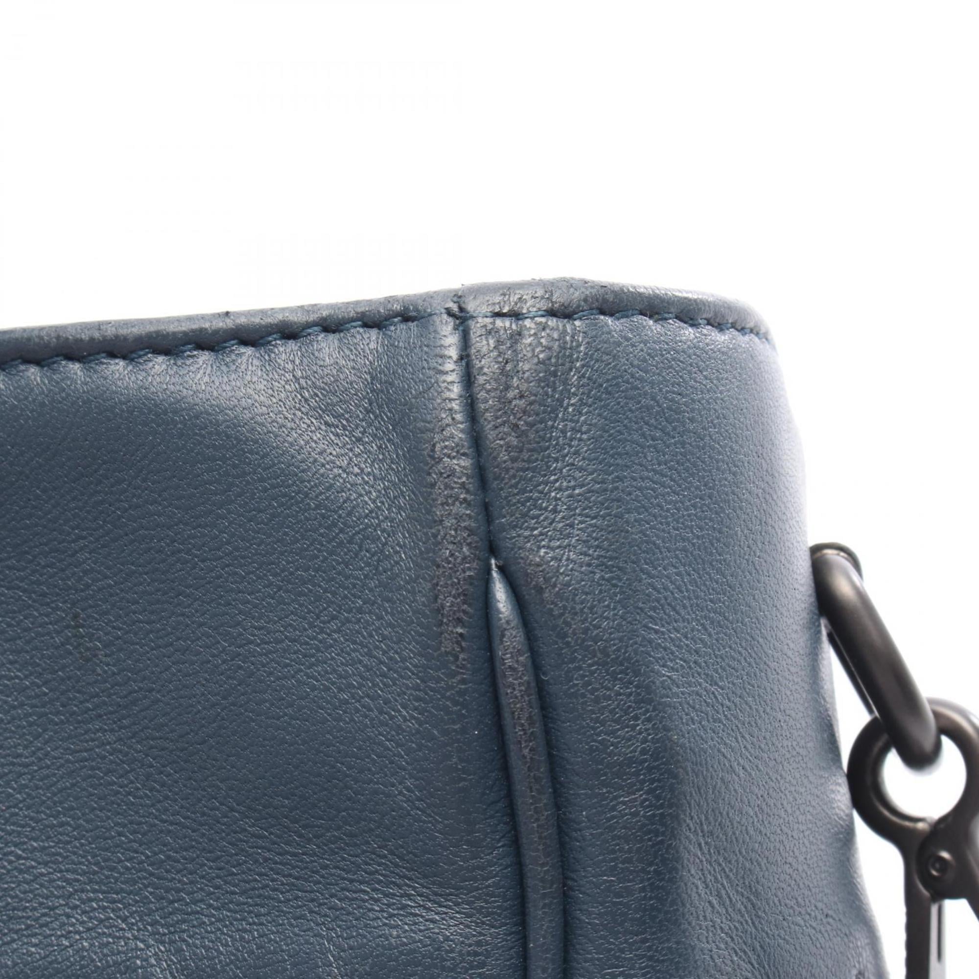 Bottega Veneta Navy Leather Handbag