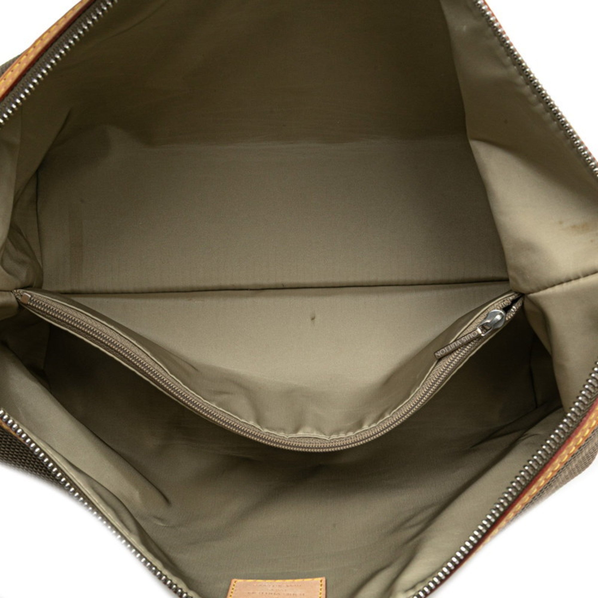 Louis Vuitton Damier Geant Earth Khaki Canvas Leather Pouch