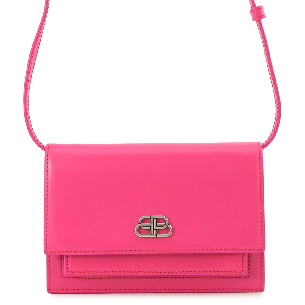 Balenciaga Pink Leather Handbag Pouch Shoulder