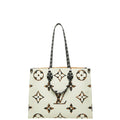 Louis Vuitton Black Brown Lv Off White Pvc Leather Shoulder Bag Tote Bag