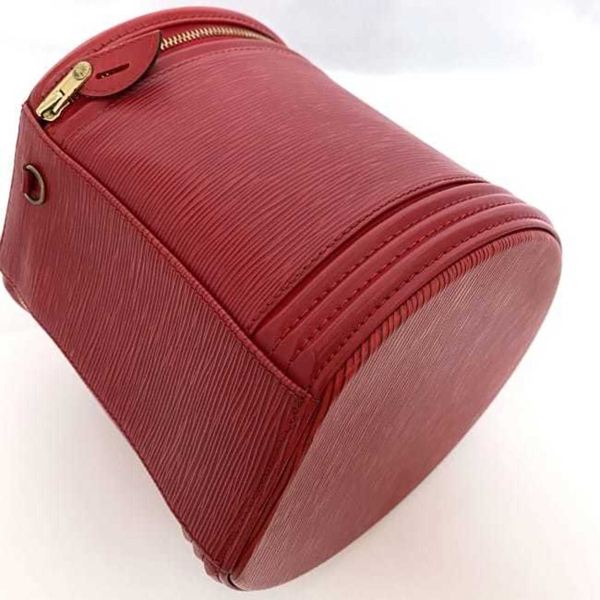 Louis Vuitton Castilian Red Epi Leather Handbag Vanity Bag
