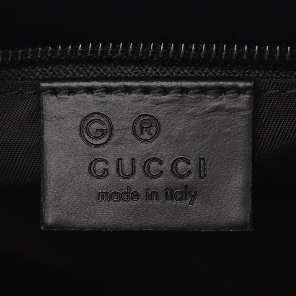 Gucci Black Multi-Color Nylon Leather Backpack Handbag (Pre-Owned)