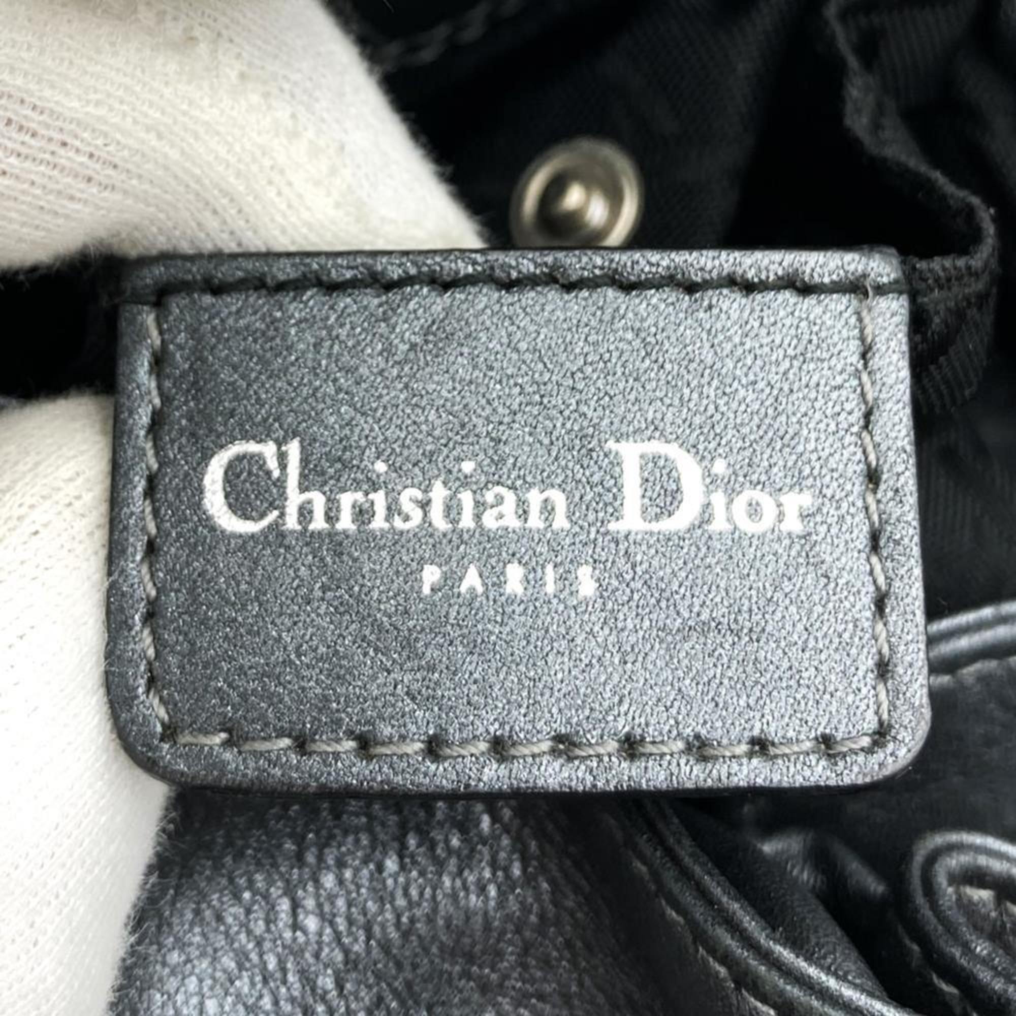 Christian Dior Gray Leather Handbag (Pre-Owned)