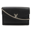 Louis Vuitton Noir Leather Clutch Bag Pochette Shoulder Bag
