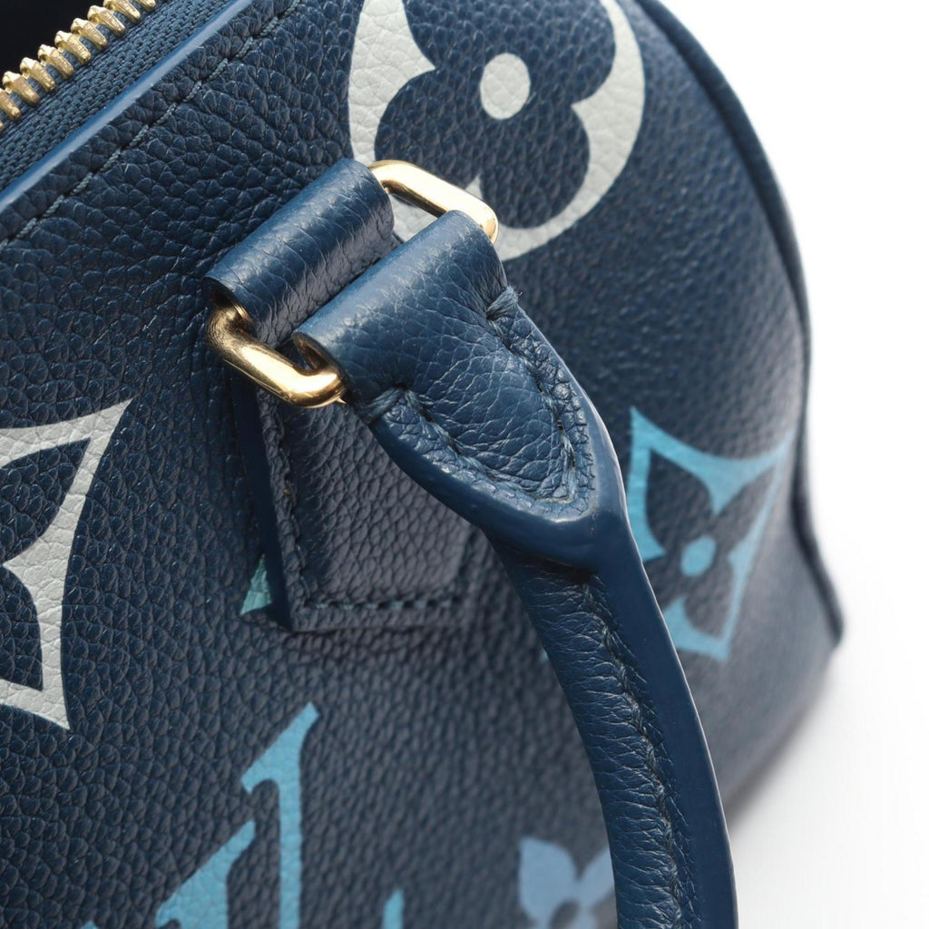 Louis Vuitton Blue Monogram Empreinte Leather Handbag